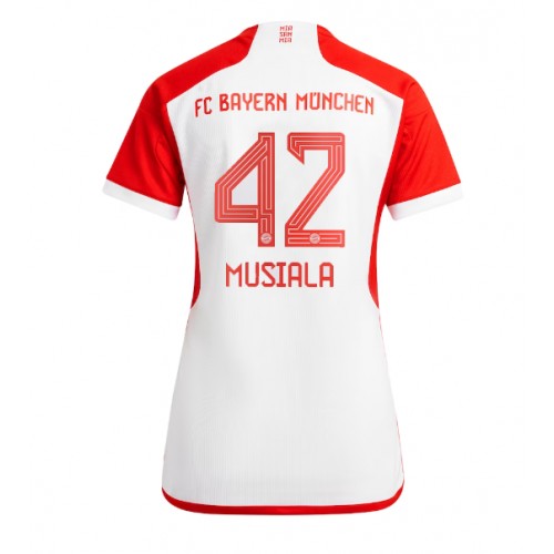 Maillot de foot Bayern Munich Jamal Musiala #42 Domicile Femmes 2023-24 Manches Courte
